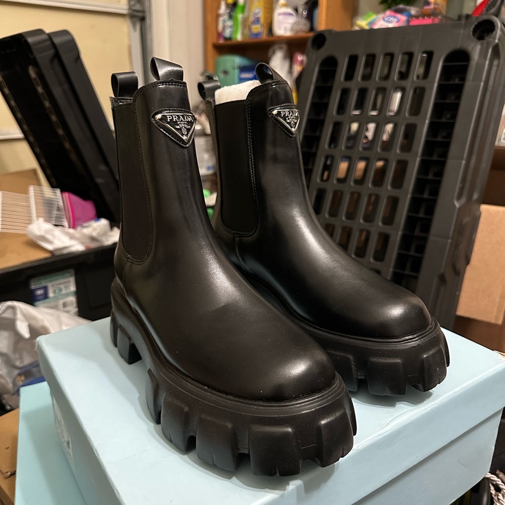 Prada Women's Black Chunky Boots - Picture 1 of 3